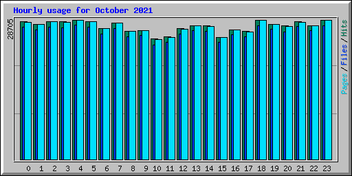 Hourly usage for October 2021