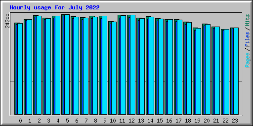 Hourly usage for July 2022