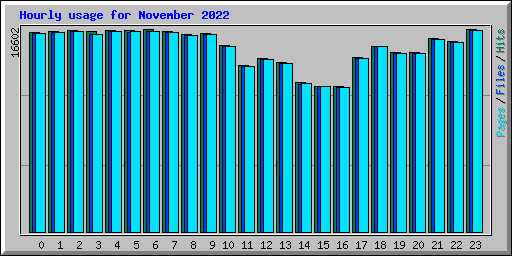 Hourly usage for November 2022