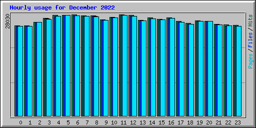 Hourly usage for December 2022